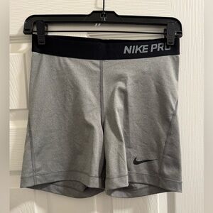 Women’s Nike Pro Shorts - Gray and Black - Medium